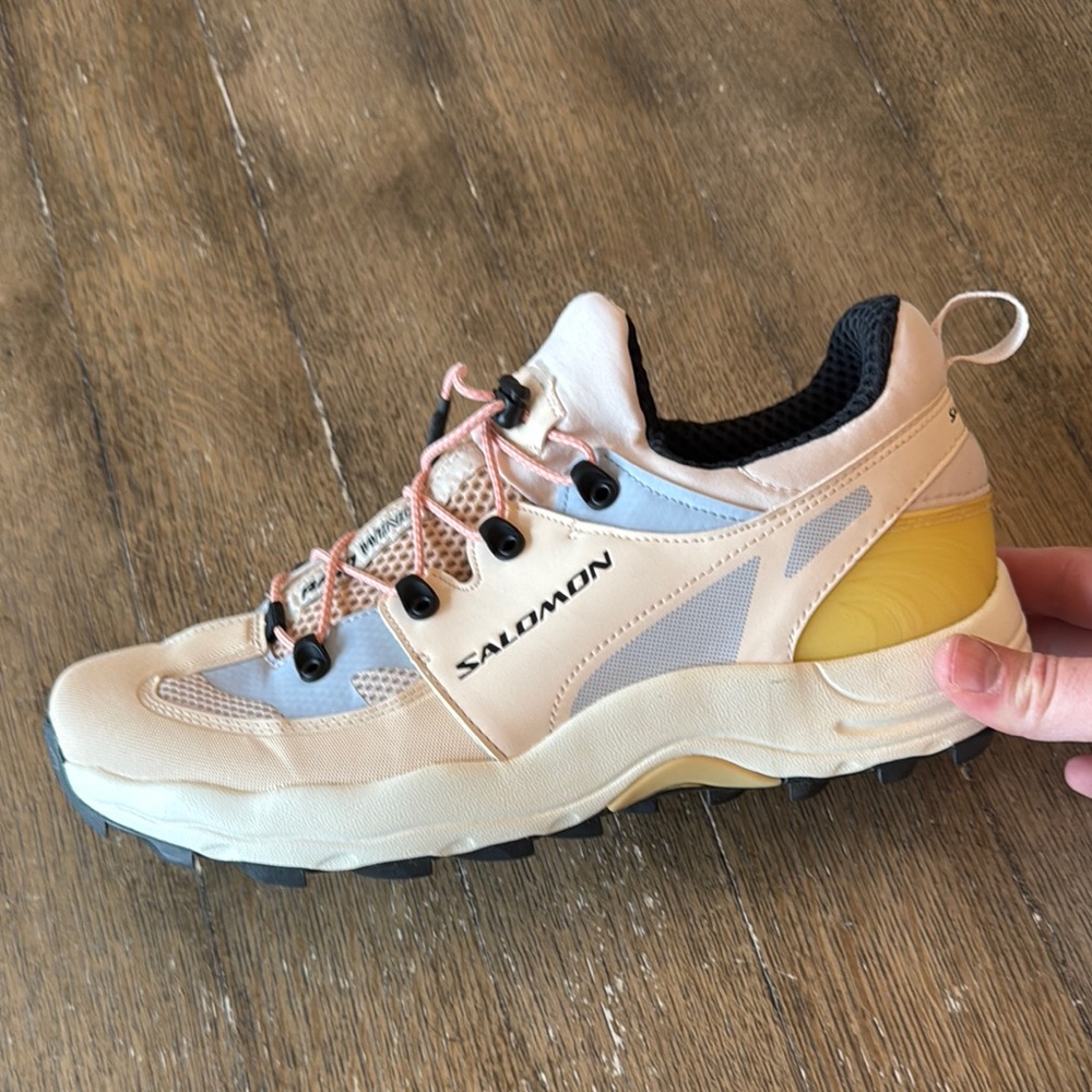 Salomon Cream and Black Sneakers with Chunky Design